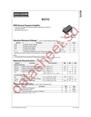 BCV72 datasheet  